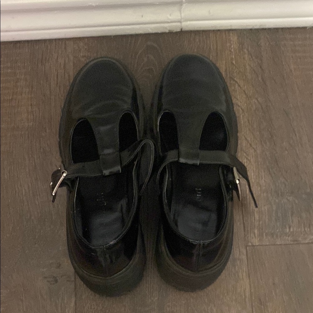 Madden Girl Black Platform buckle Shoes